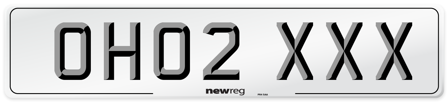 OH02 XXX Number Plate from New Reg